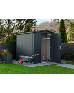 Hörmann Gerätehaus Juno Modell Design (L-Sicke) mit Satteldach