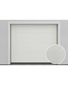 DoorHan Sektionaltor DIY, M-Line, Woodgrain, RAL 9010 - Reinweiß optional mit Elektro Torantrieb