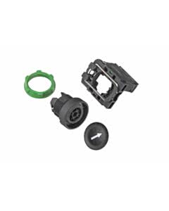 Marantec Einbau-Drucktaster "Pfeil nach unten", Schwarz mit weißem Pfeil, 1 Schließer, 22 mm