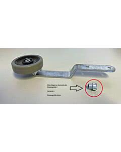 Rundum Meir Tragerolle (Ø: 75 mm), vorgerichtet für Bügel, inkl. Schraube, Mutter und Distanzbuchse 8mm