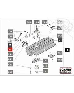 2.5 Sommer Litze Kontaktfeder Kette, rot-grün, 110 mm sprint 550 S, SL (TORANTRIEBE)