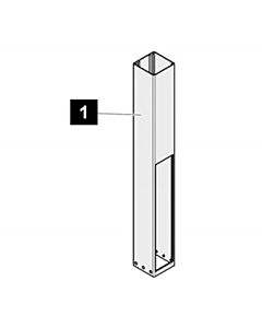 1. Sommer Pfosten 2100 mm (weiß-aluminium RAL 9006), SP 900