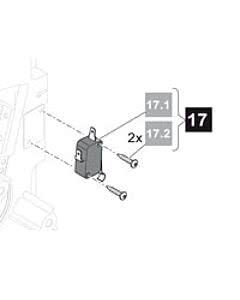 17. Sommer Mikroendschalter (Notentriegelung) mit Litze und Stecker inkl. Schrauben (2 Stück), SP 900 (ab Mai 2013)