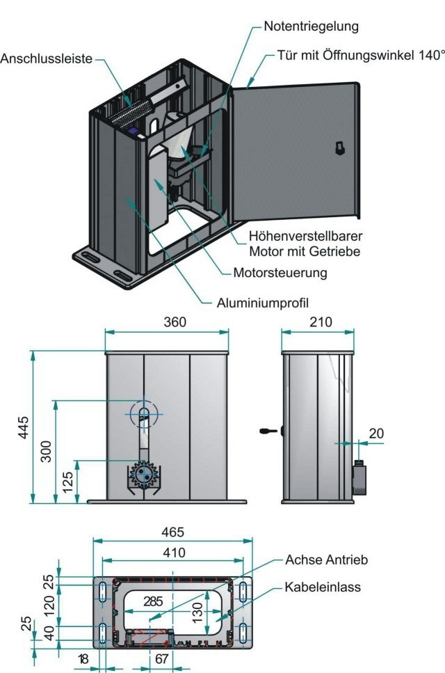 BelFox Schiebetorantrieb Premium-Slider technische Daten