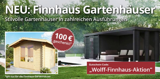 Finnhaus Gartenhaus Banner