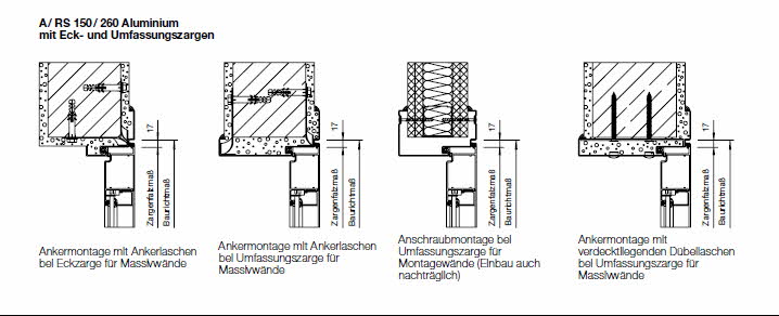 Eck- und Umfassungszarge