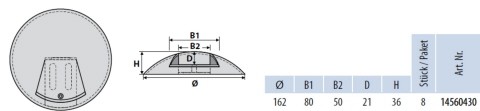 Tousek unterer Toranschlag für Flügeltore (zum Schrauben,Edelstahl) Profilmaße