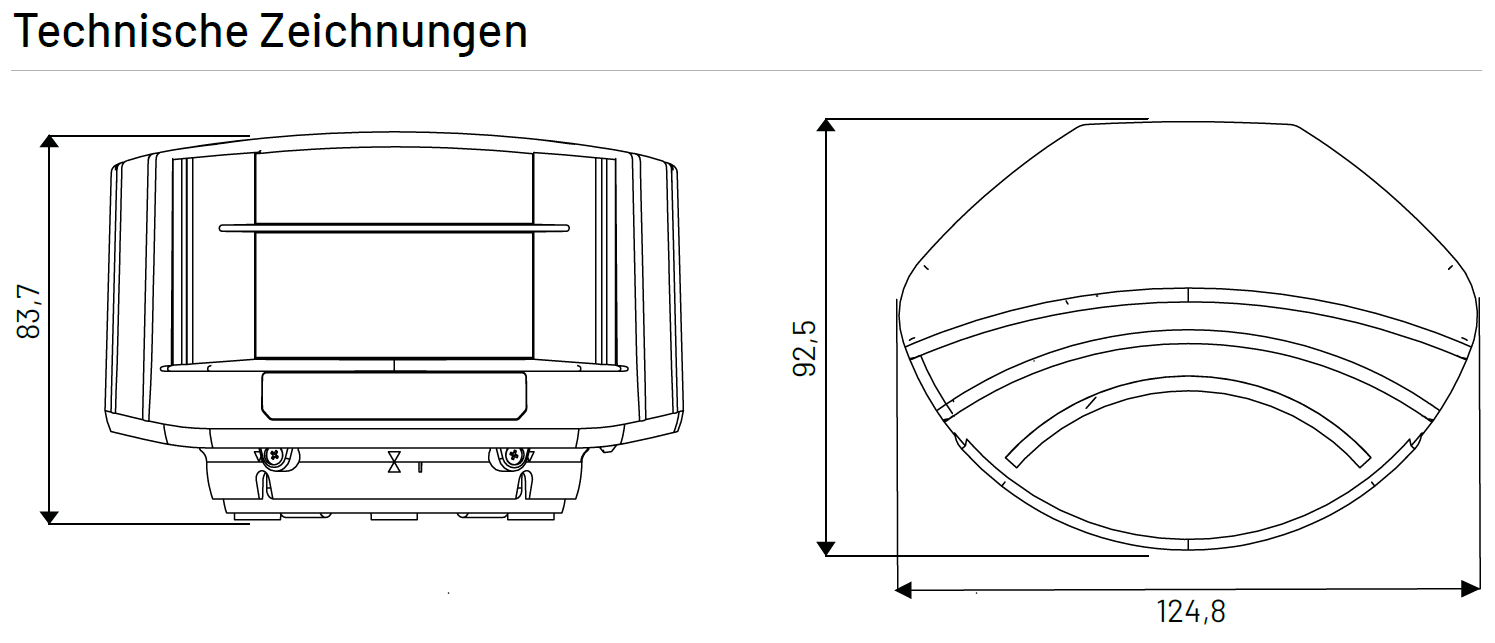 Technische Zeichnung Marantec Laserscanner LZR-H100